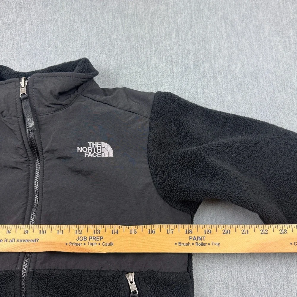 The North Face Jacket Boys Medium‎ Black Denali Fleece Polartec Full Zip Hiking